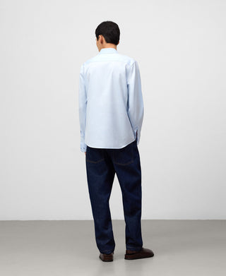 Camisa Manga Larga con Logo Bordado de Algodón