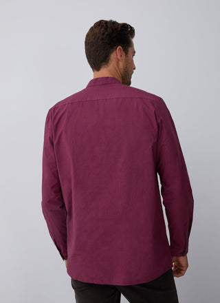 Camisa Manga Larga con Cuello Mao