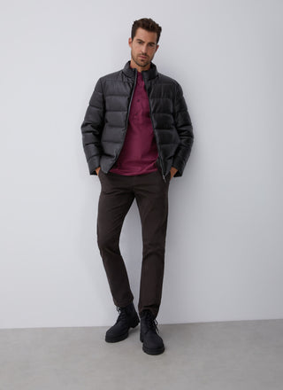 Camisa Manga Larga con Cuello Mao