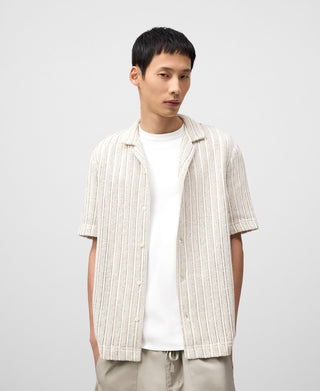 Camisa Manga Corta Tejido con Textura