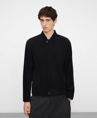 Chaqueta Bomber con Tejido Crinkle