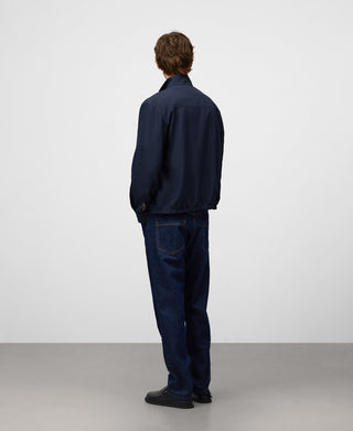 Chaqueta Reversible Cuello Alto con Bolsillos