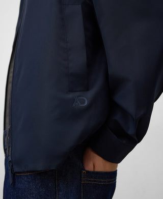 Chaqueta Reversible Cuello Alto con Bolsillos