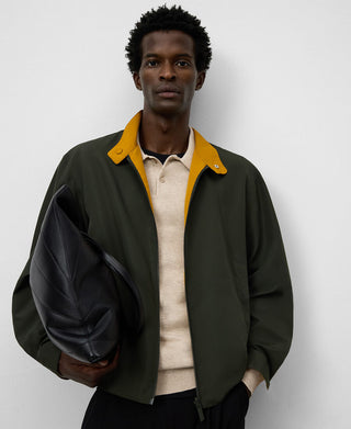 Chaqueta Reversible Cuello Alto de Nylon