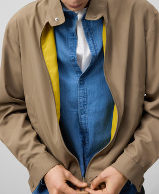 Chaqueta Reversible Cuello Alto