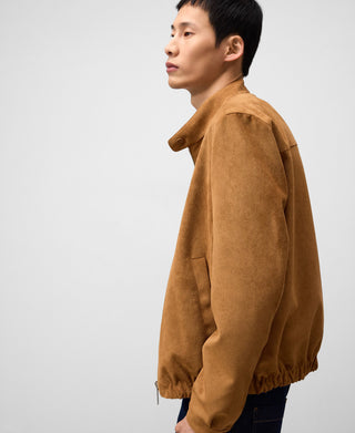 Chaqueta Reversible con Antelina y Logo