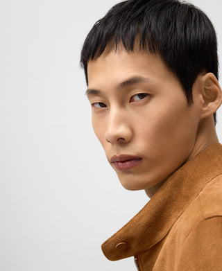 Chaqueta Reversible con Antelina y Logo