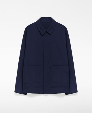 Chaqueta con Cuello Italiano y Bolsillos