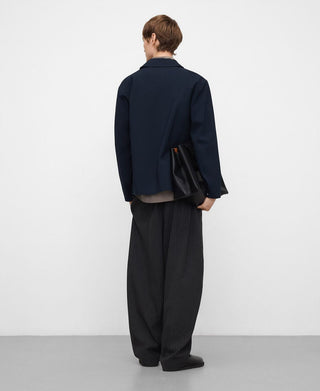 Chaqueta con Cuello Italiano y Bolsillos