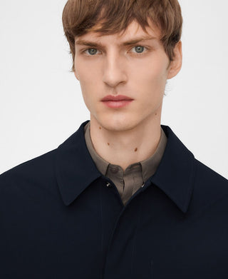 Chaqueta con Cuello Italiano y Bolsillos