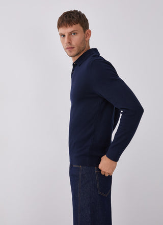 Polo Manga Larga con Detalle Botones