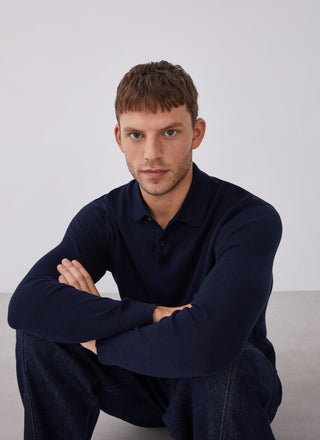 Polo Manga Larga con Detalle Botones