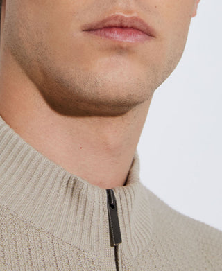 Chaqueta Bomber con Detalle Acanalados