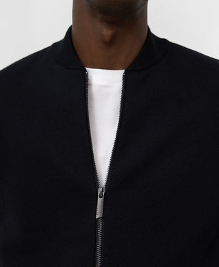 Cárdigan Cuello Bomber de Algodón