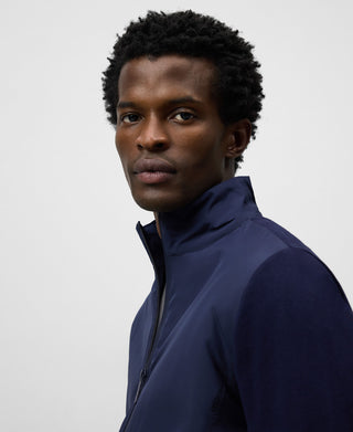 Cárdigan Cuello Alto de Nylon con Bolsillos