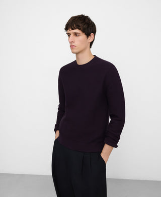 Sudadera Cuello Redondo con Tejido Canalé