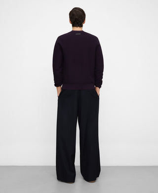 Sudadera Cuello Redondo con Tejido Canalé