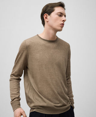 Sudadera Cuello Redondo de Lino