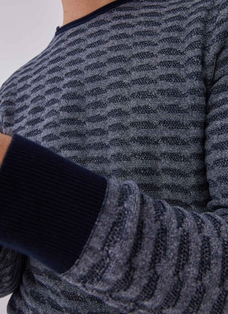 Sudadera con Cuello Redondo Jaspeada