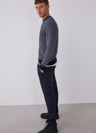 Sudadera con Cuello Redondo Jaspeada