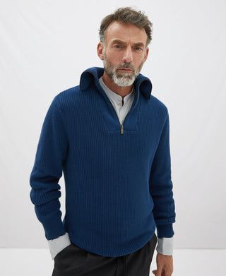 Sudadera de Punto con Cuello Alto y Cierre