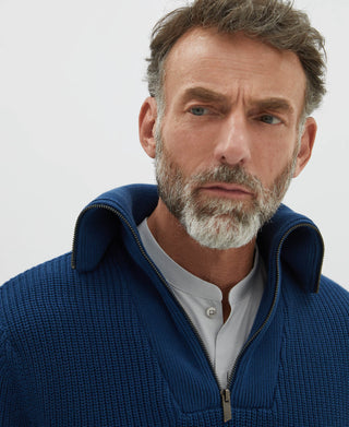 Sudadera de Punto con Cuello Alto y Cierre