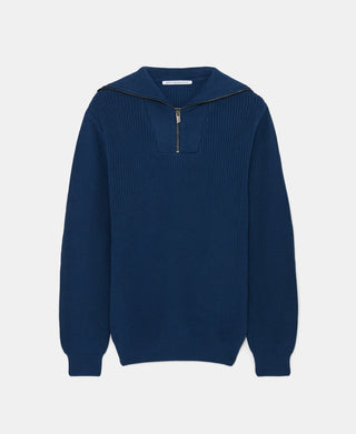 Sudadera de Punto con Cuello Alto y Cierre