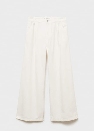 Jeans Wide Leg con Detalle de Pinzas