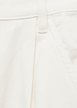 Jeans Wide Leg con Detalle de Pinzas