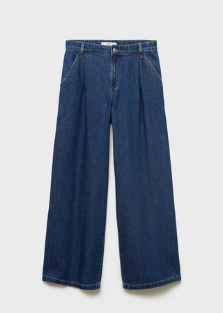 Jeans Wide Leg con Pinzas