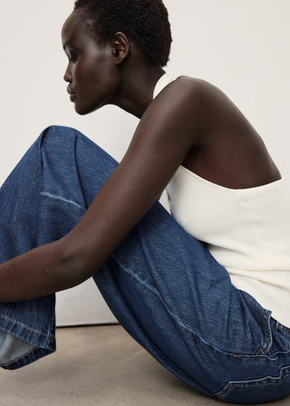 Jeans Wide Leg con Pinzas