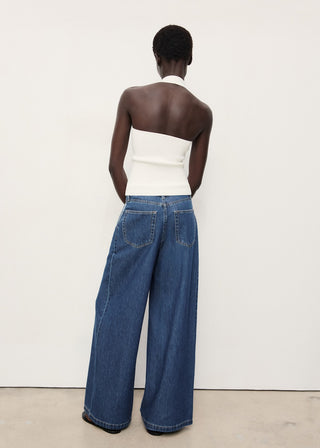 Jeans Wide Leg con Pinzas