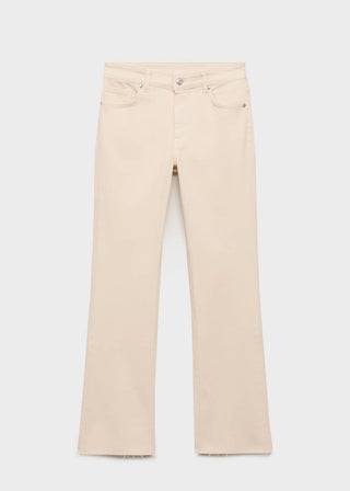 Jeans Flare Talle Medio con Bolsillos