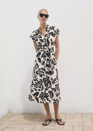 Vestido Camisero con Estampado Floral
