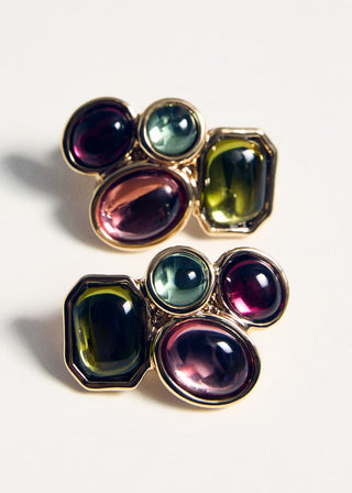 Aretes con Apliques Geométricos