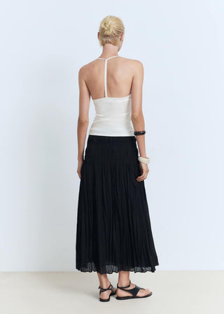 Blusa con Espalda Abierta de Algodón