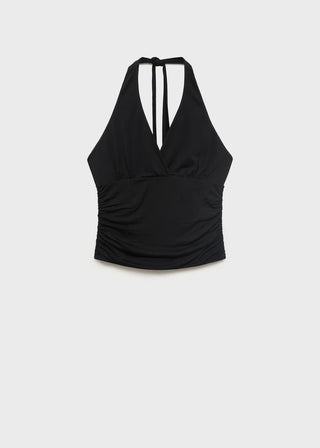 Blusa Escote Pico con Espalda Abierta.