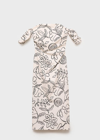 Vestido Floral Palabra de Honor con Estampado