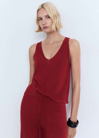 Camiseta de Tirantes Cuello Pico