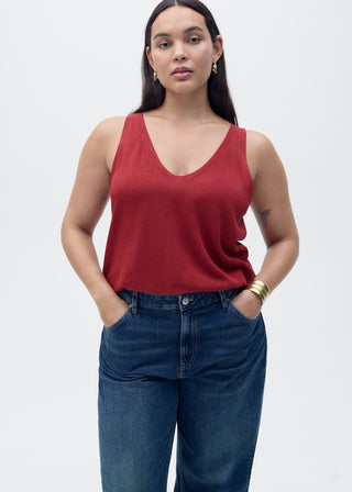 Camiseta de Tirantes Cuello Pico