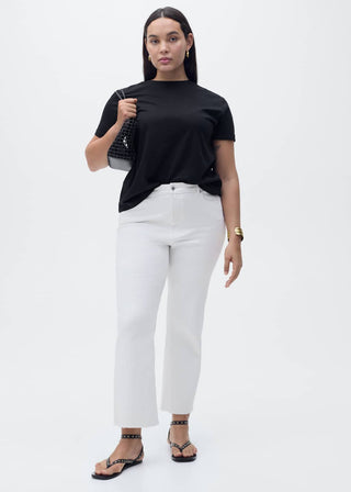 Jeans Flare Talle Medio con Bolsillos