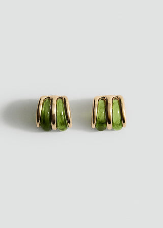 Aretes de Resina con Abalorios
