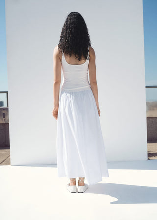 Blusa con Escote Pico de Algodón