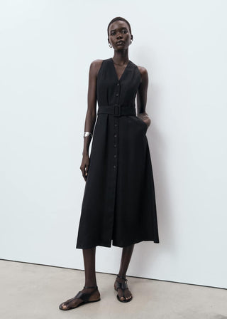Vestido Camisero con Detalle de Cinturón