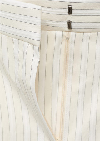 Pantalón Wide Leg Estampado de Rayas.