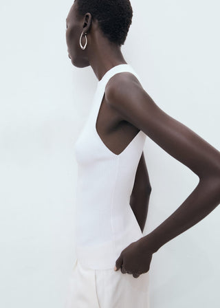 Blusa Cuello Alto de Canalé