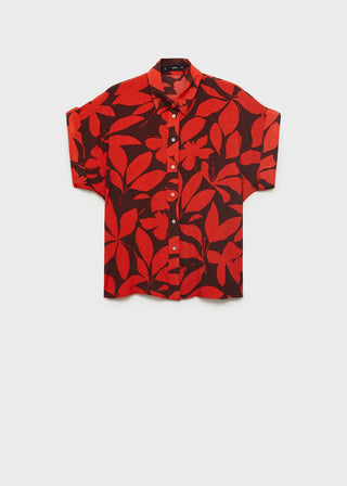 Camisa Manga Corta con Estampado Floral