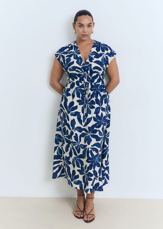 Vestido Largo con Estampado Floral