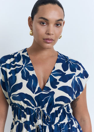 Vestido Largo con Estampado Floral