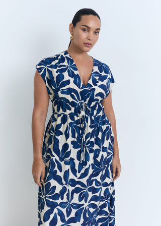 Vestido Largo con Estampado Floral